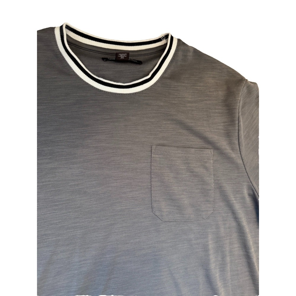 Michael Kors Black & Gray Men's Short Sleeve Shirt, Size Large